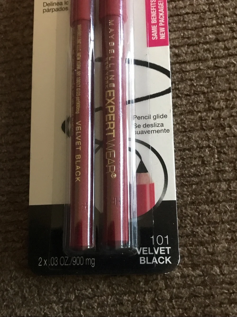 New Maybelline Expert Wear Twin Eye & Brow Pencils - Velvet Black (4 Packs) - Picture 3 of 4